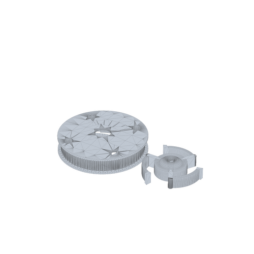 N20 GT2 free-spinning direct-drive motor mount and pulley CAD preview