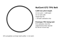 NuiCent GT2 3600 mm TPU belt digital STL preview